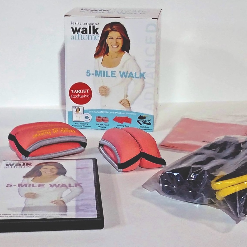 Walk At Home DVD 5 Mile Walk Workout Kit by Leslie Sansone